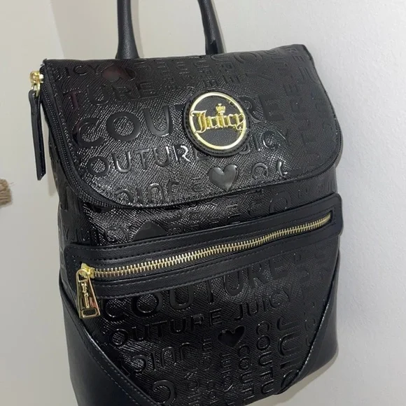 Juicy Couture | Bags | Black Leather Juicy Couture Backpack  display picture 1
